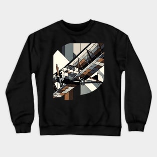 Geometric Spirit of St. Louis | Iconic Monoplane Tee Crewneck Sweatshirt